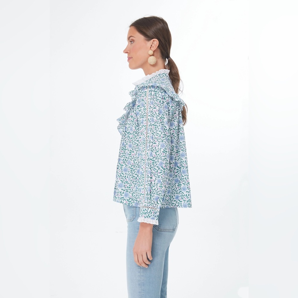 Pink City Prints Sky Florentina Florence Blouse – Size S – 100% Cotton - Picture 2 of 9